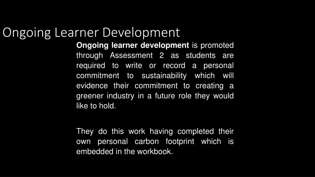 ongoing learner development