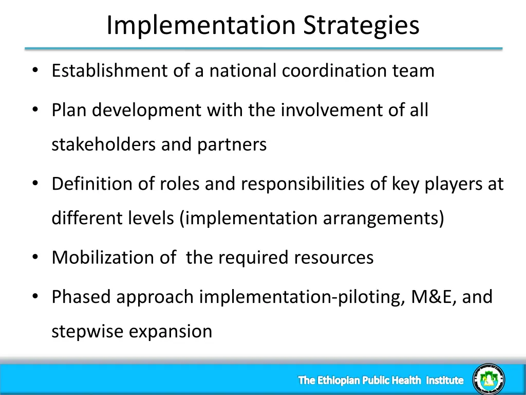 implementation strategies