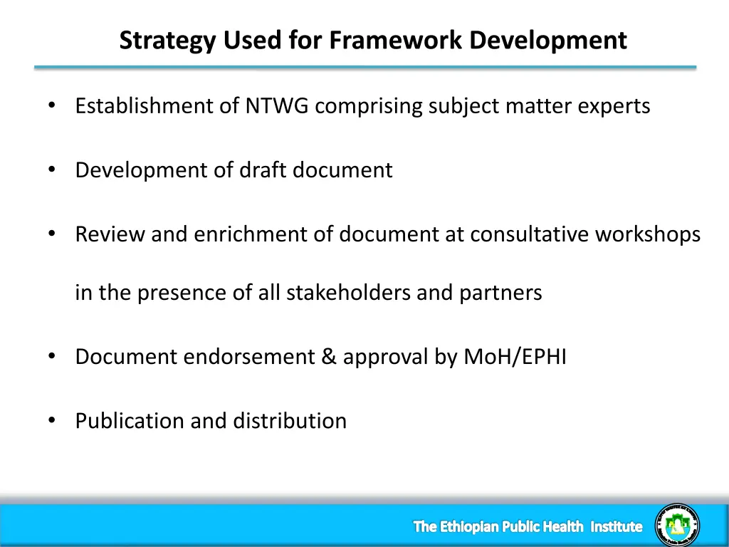 strategy used for framework development