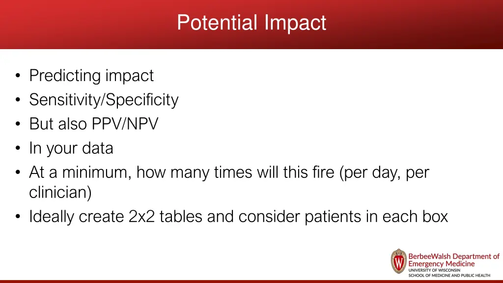 potential impact