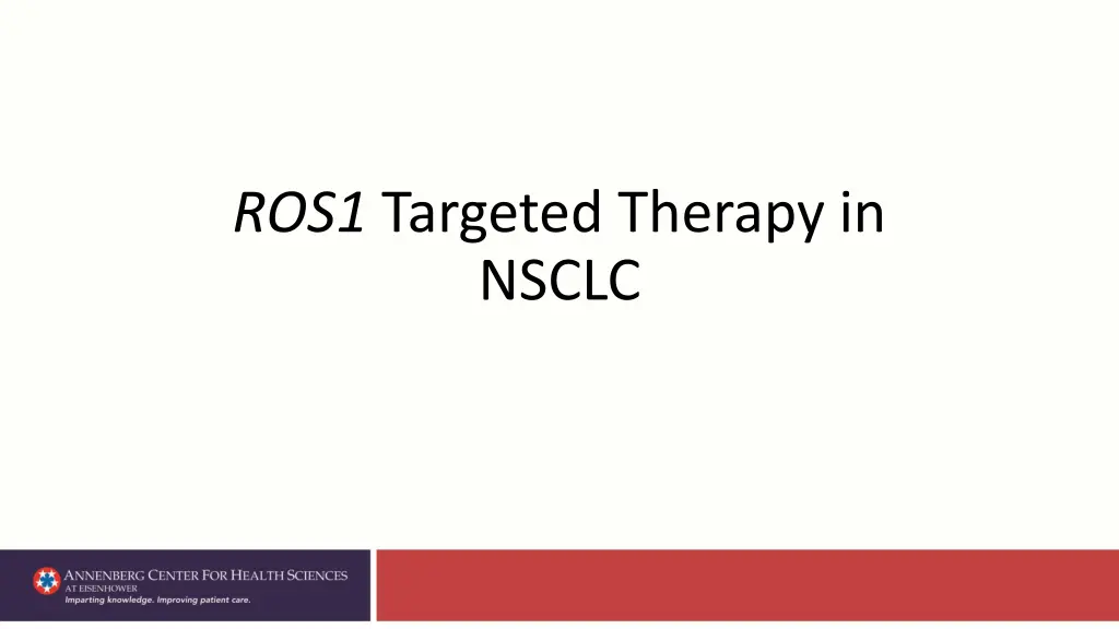 ros1 targeted therapy in nsclc