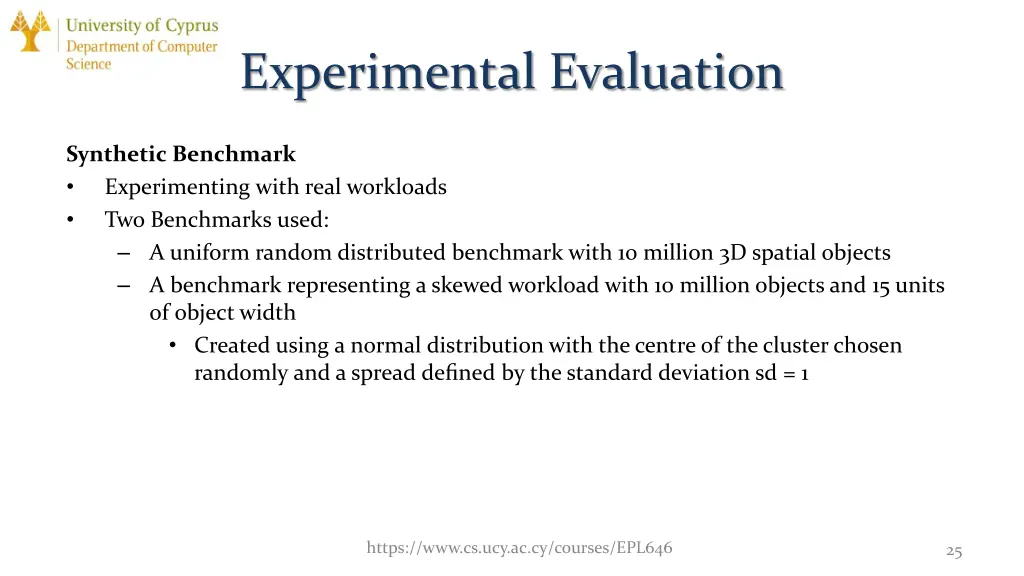 experimental evaluation 1