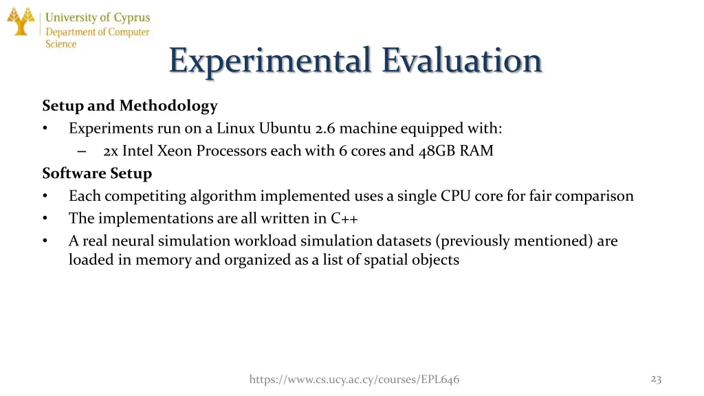 experimental evaluation