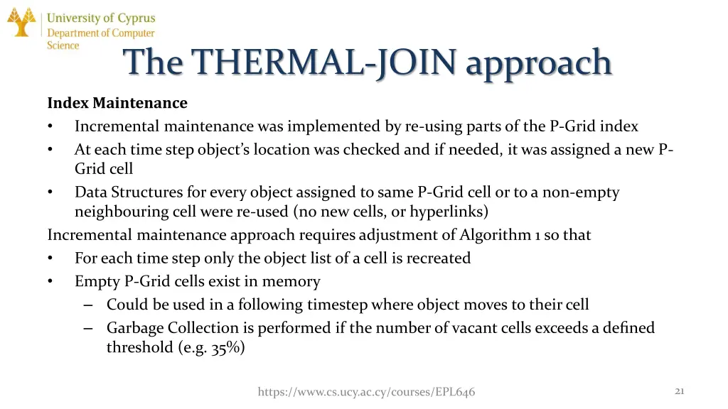 the thermal join approach 6
