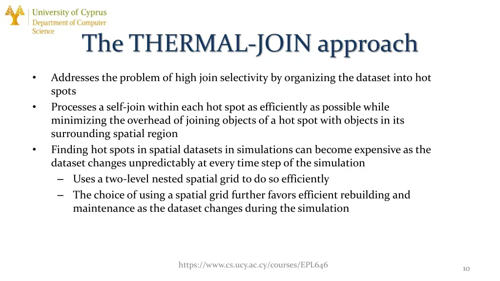 the thermal join approach