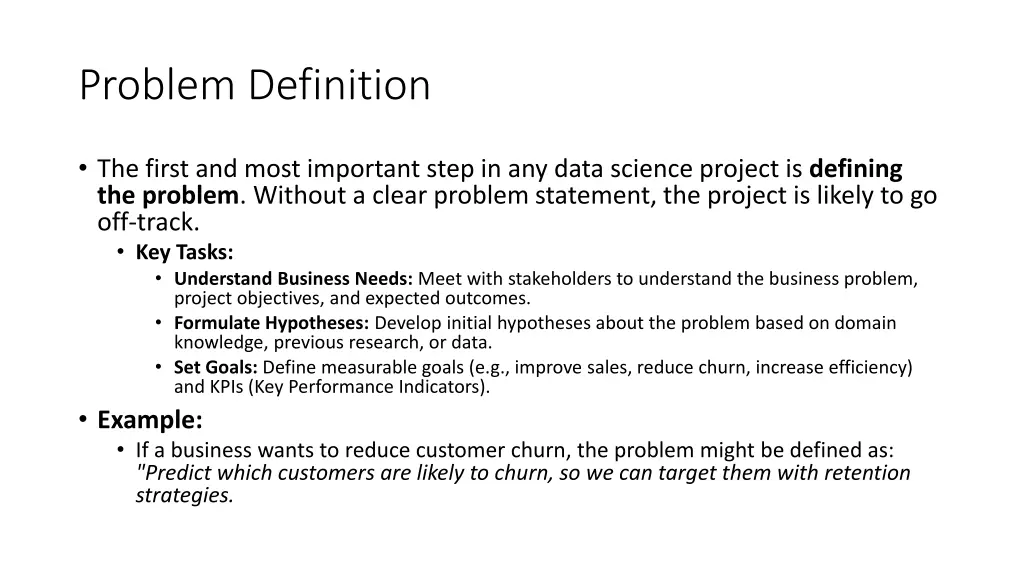 problem definition