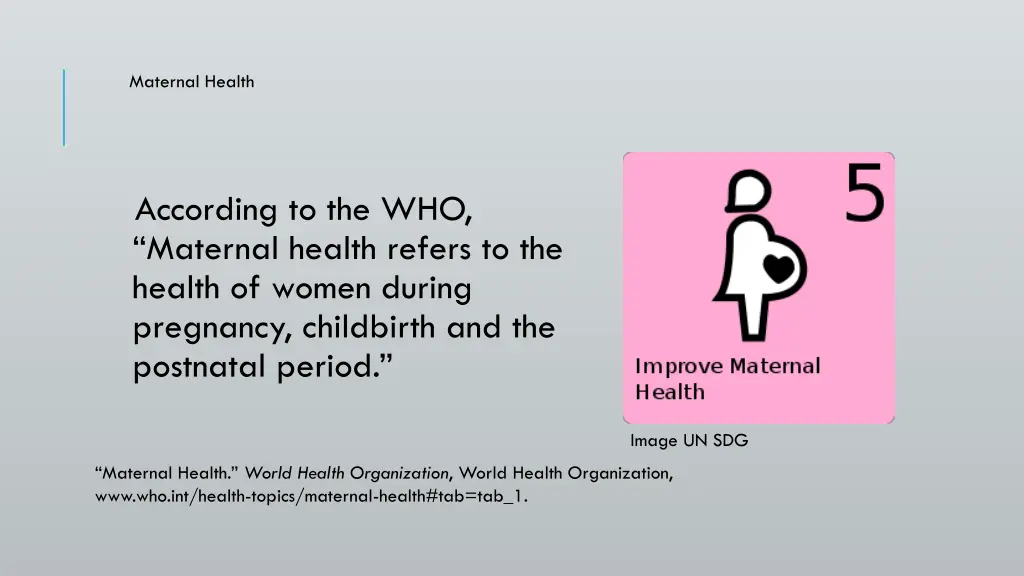 maternal health