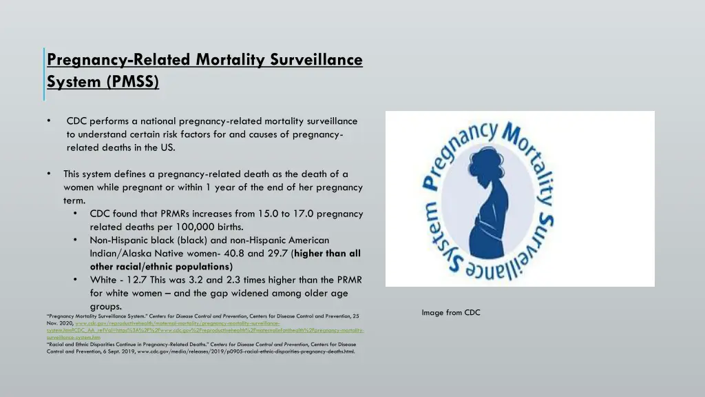 pregnancy related mortality surveillance system