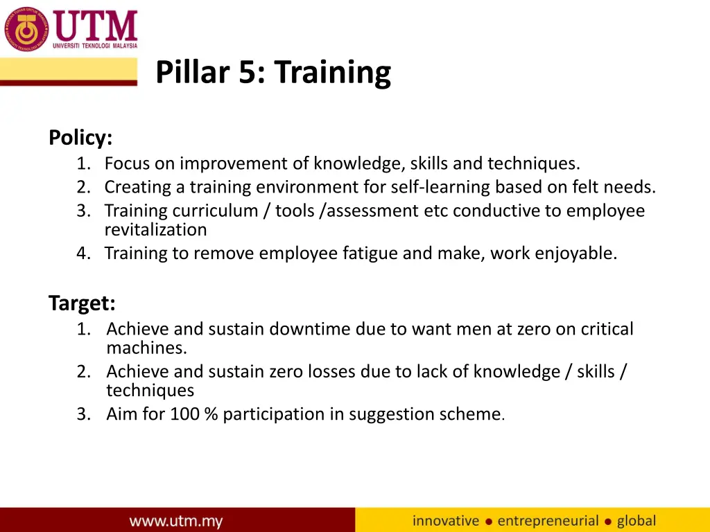 pillar 5 training 1