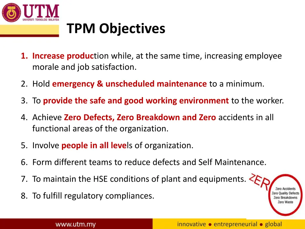 tpm objectives