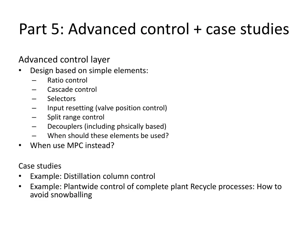 part 5 advanced control case studies