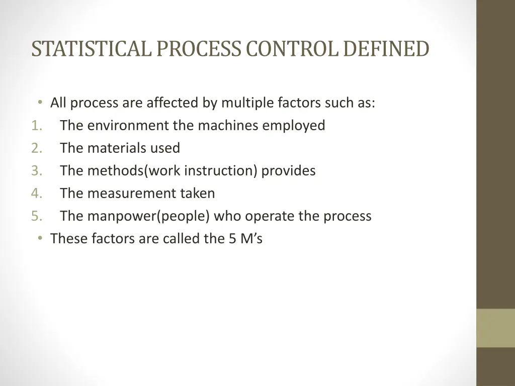 statistical process control defined