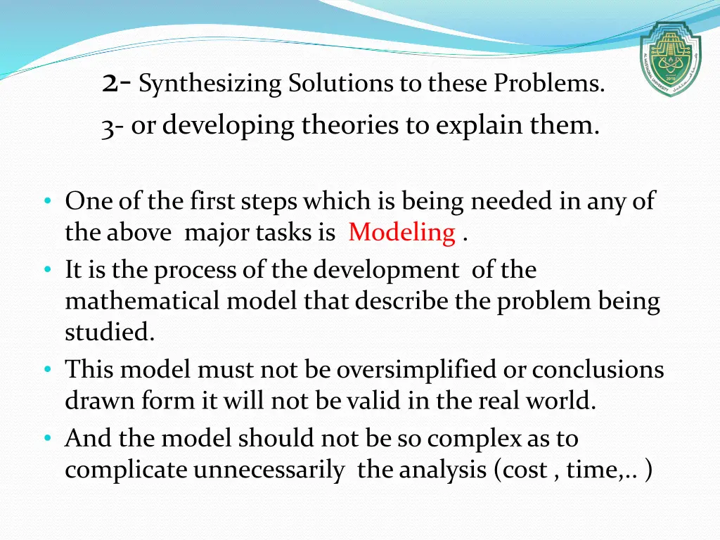 2 synthesizing solutions to these problems
