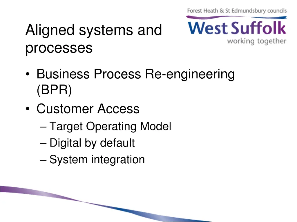 aligned systems and processes