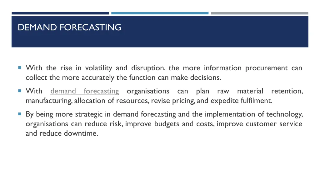 demand forecasting