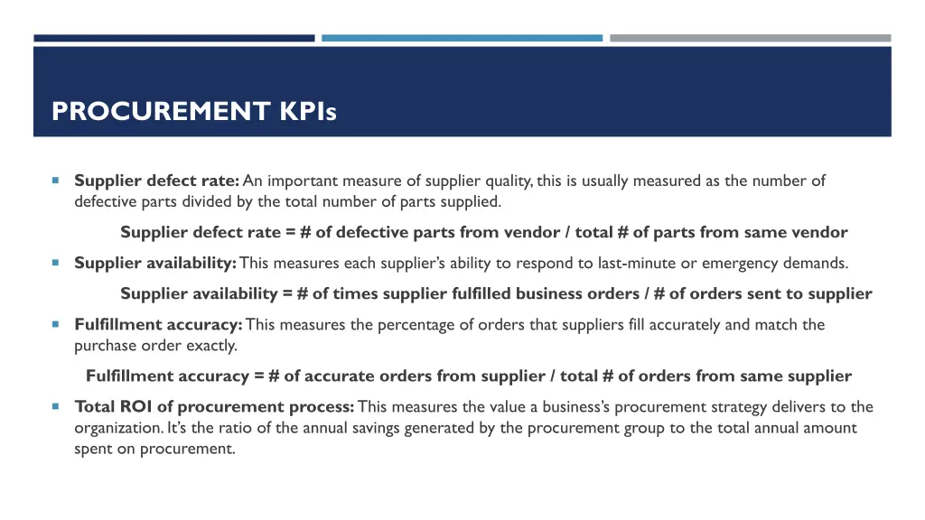 procurement kpis 1