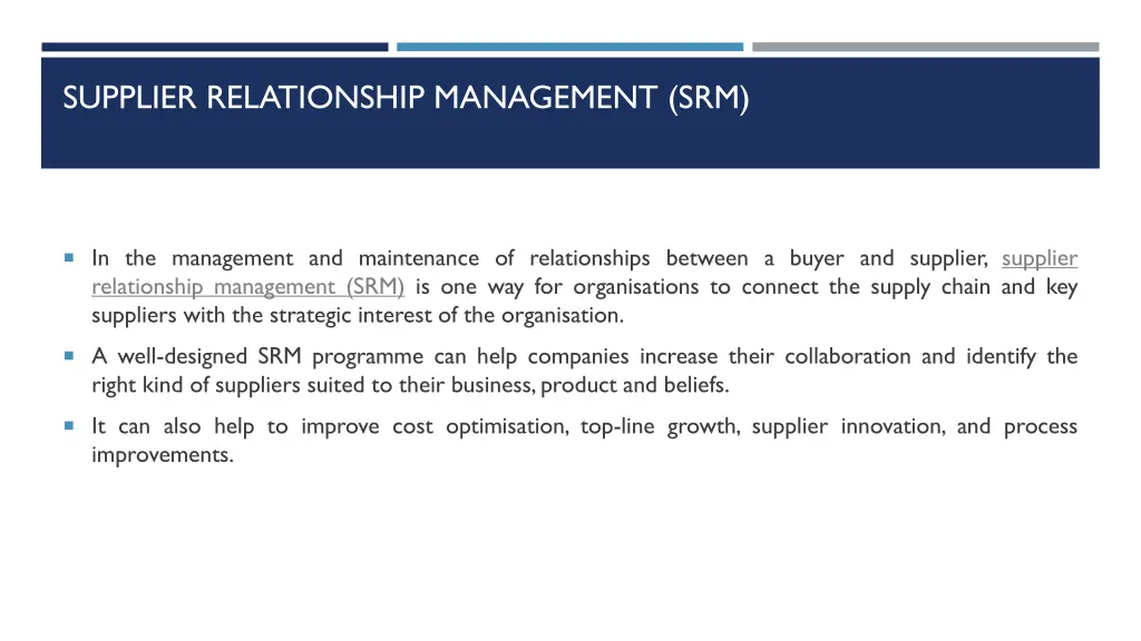 supplier relationship management srm