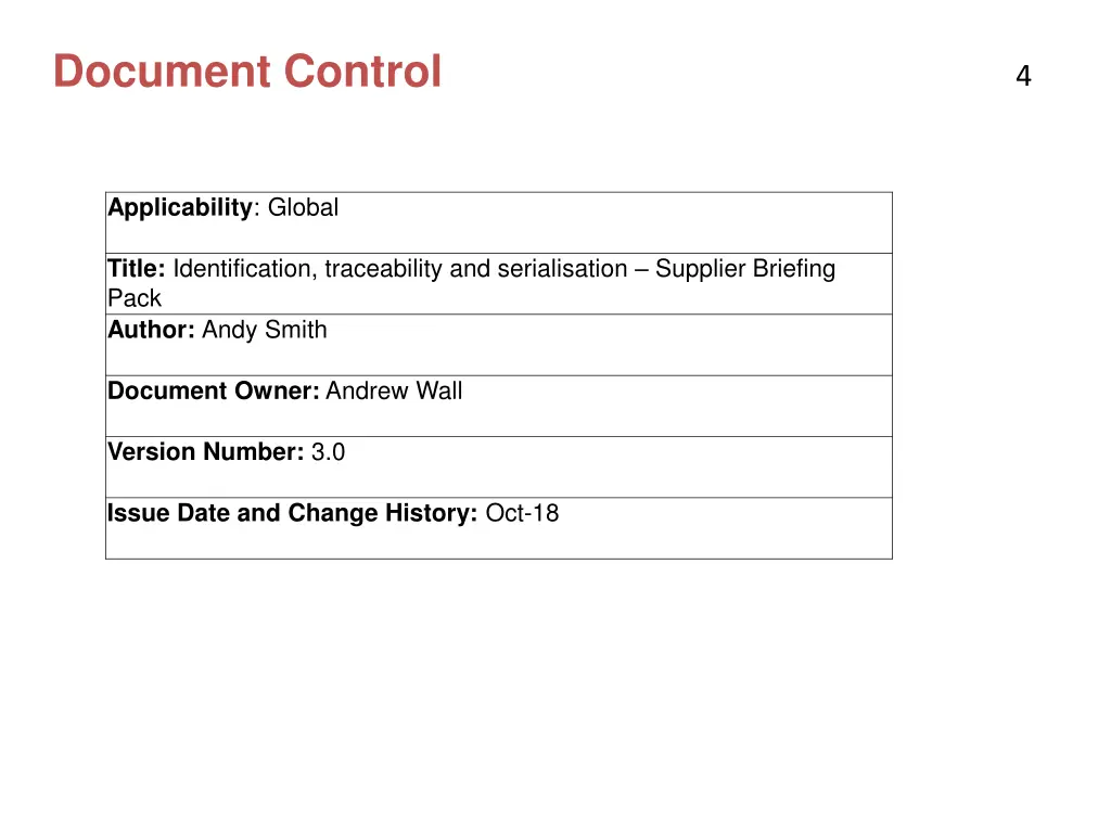 document control