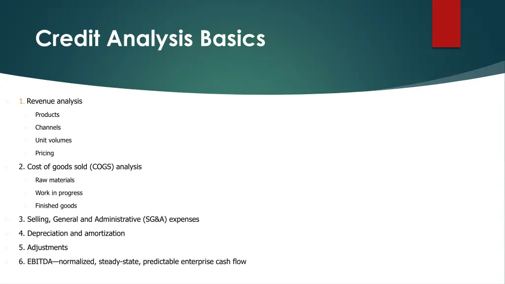 credit analysis basics