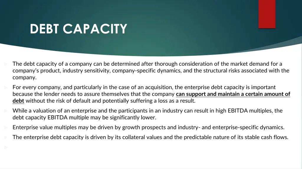 debt capacity 1