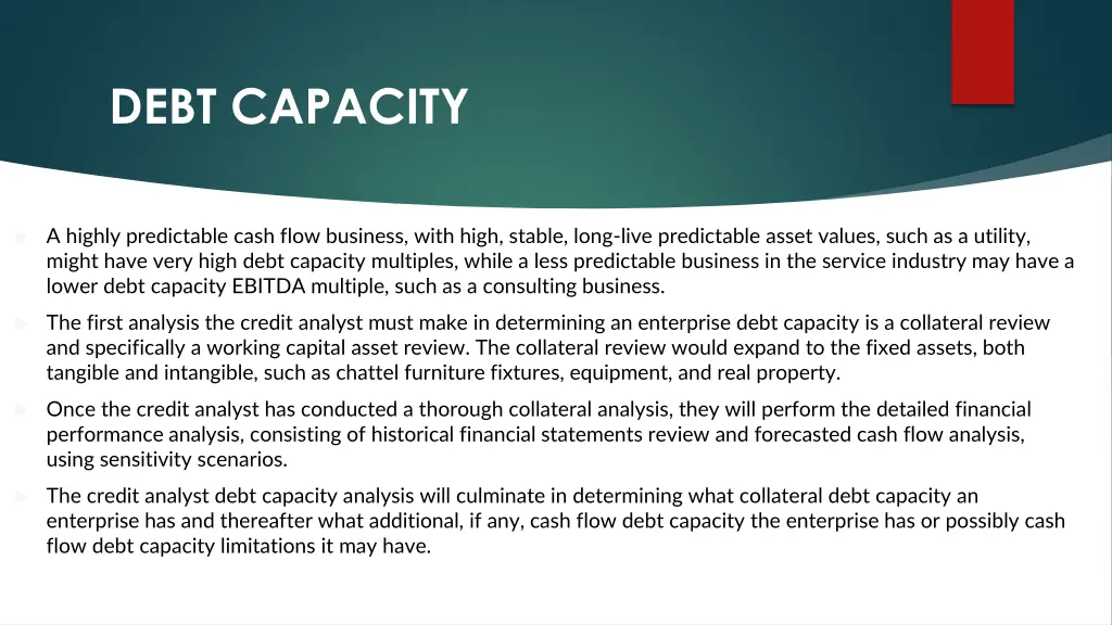 debt capacity 2