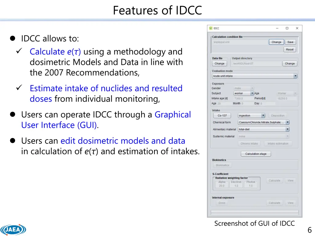 features of idcc