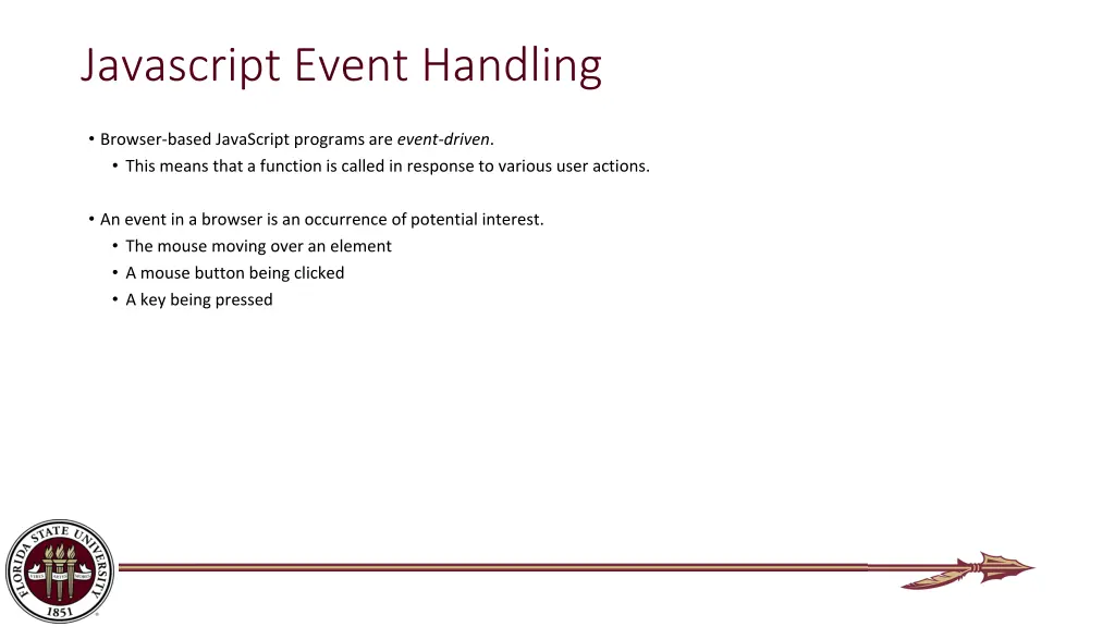javascript event handling