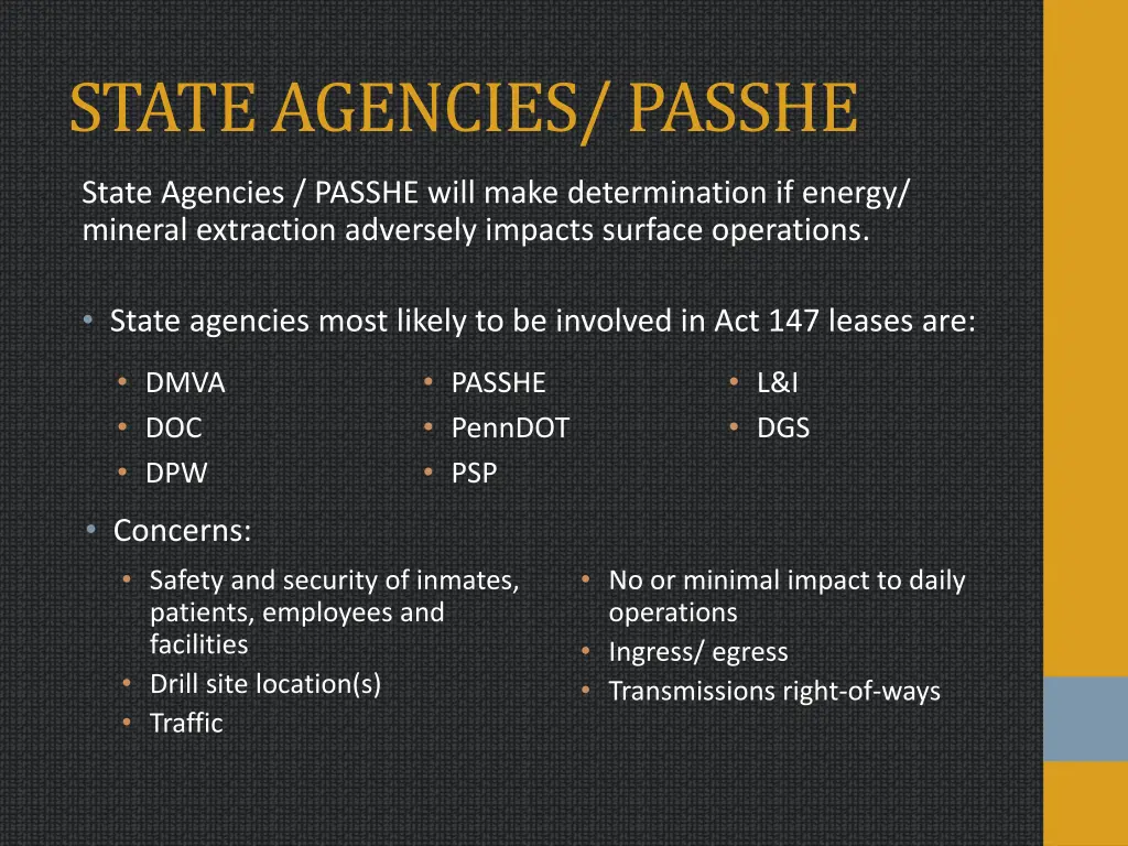 state agencies passhe