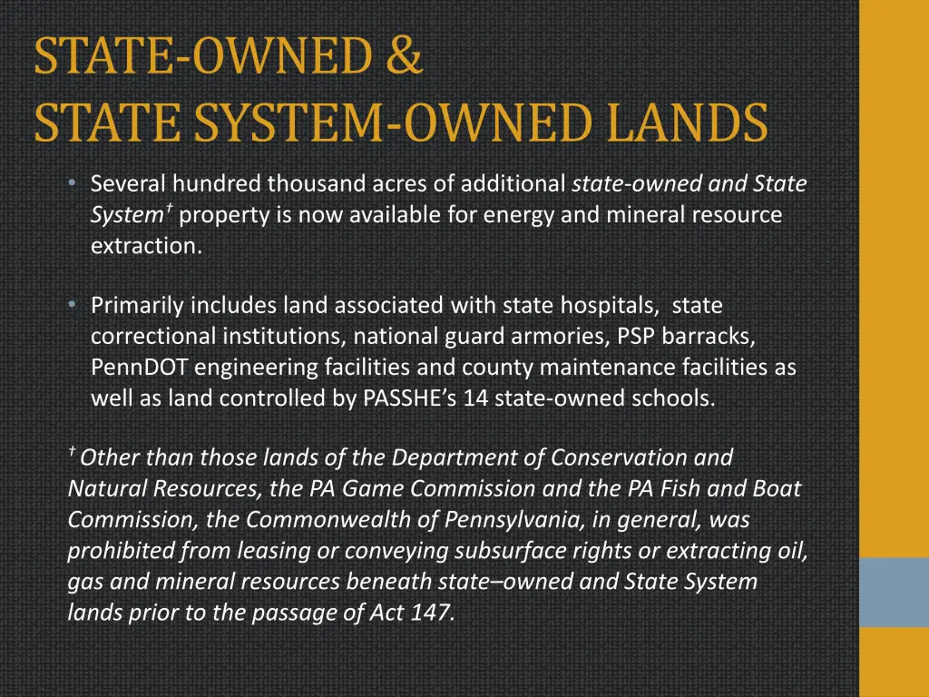 state owned state system owned lands