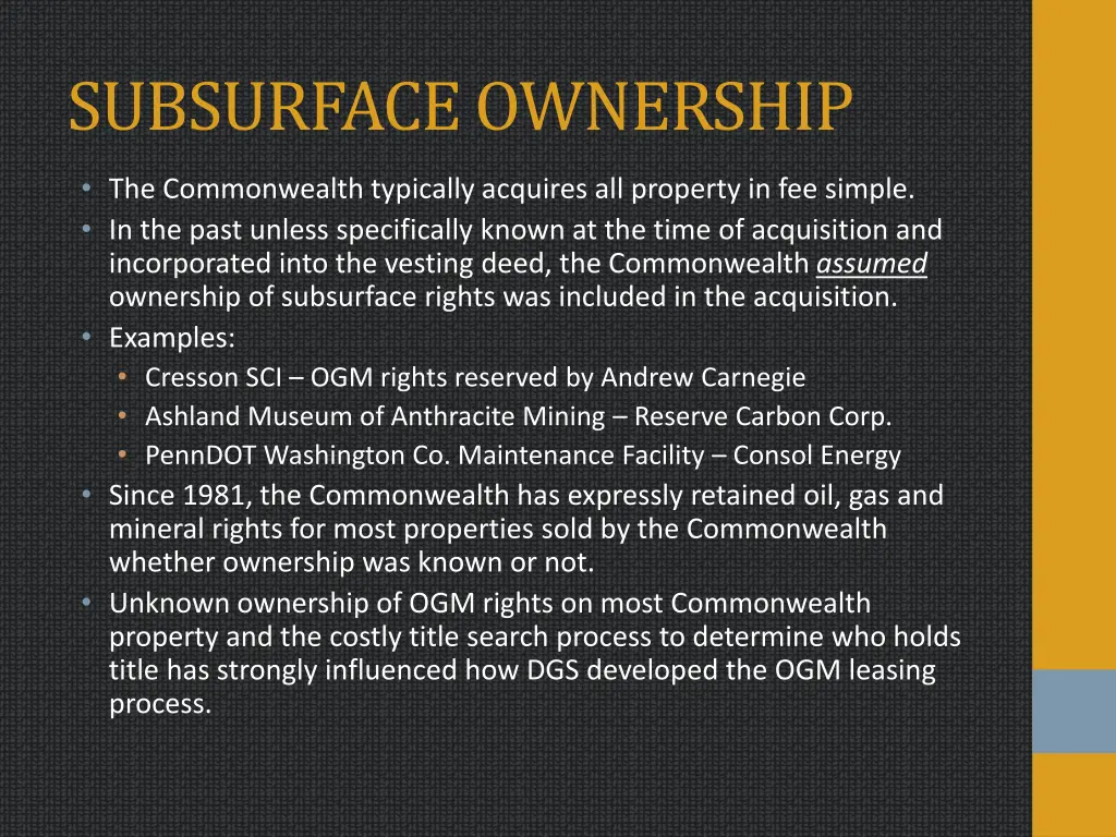 subsurface ownership