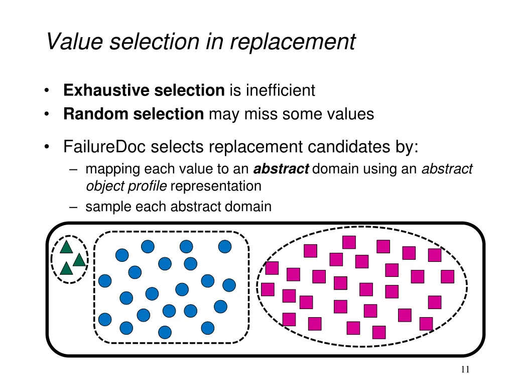 value selection in replacement