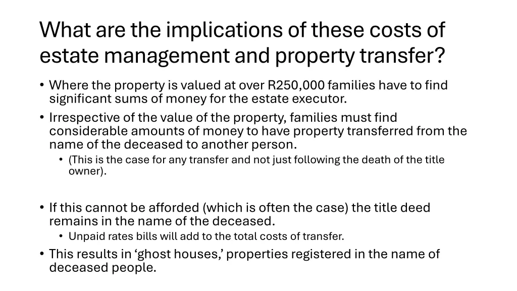 what are the implications of these costs