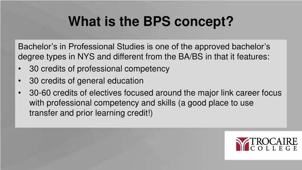 what is the bps concept