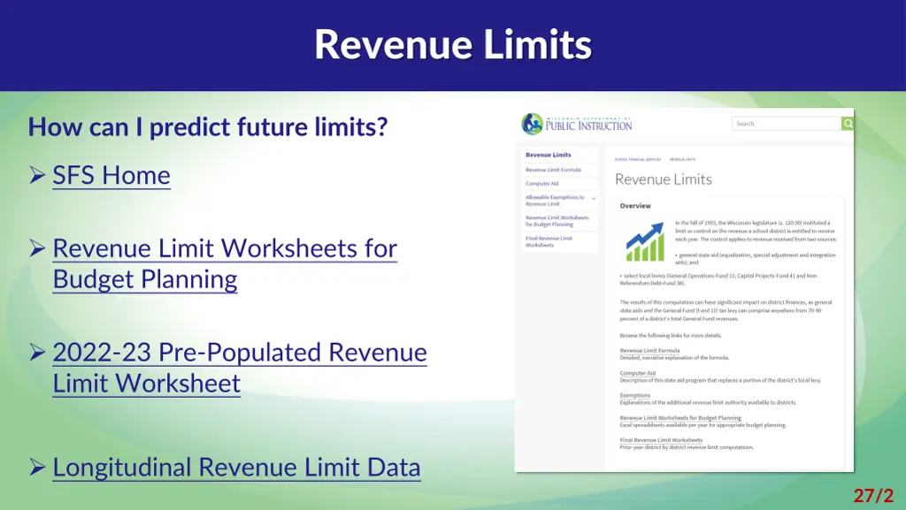 revenue limits 1
