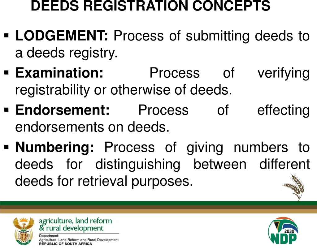 deeds registration concepts