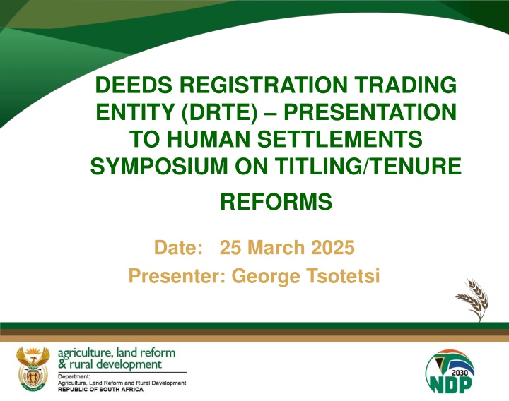 deeds registration trading entity drte
