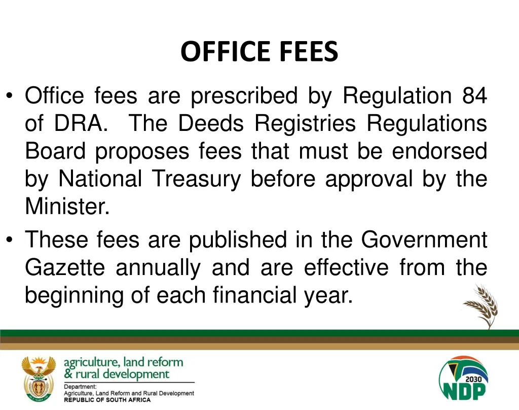 office fees