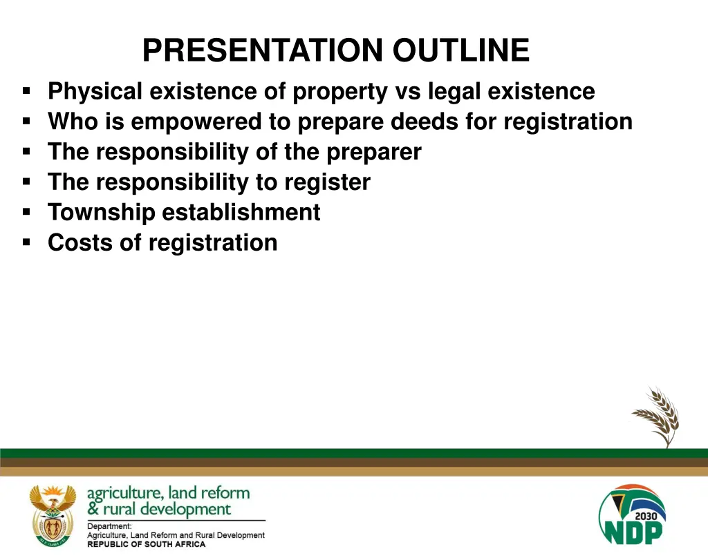 presentation outline physical existence