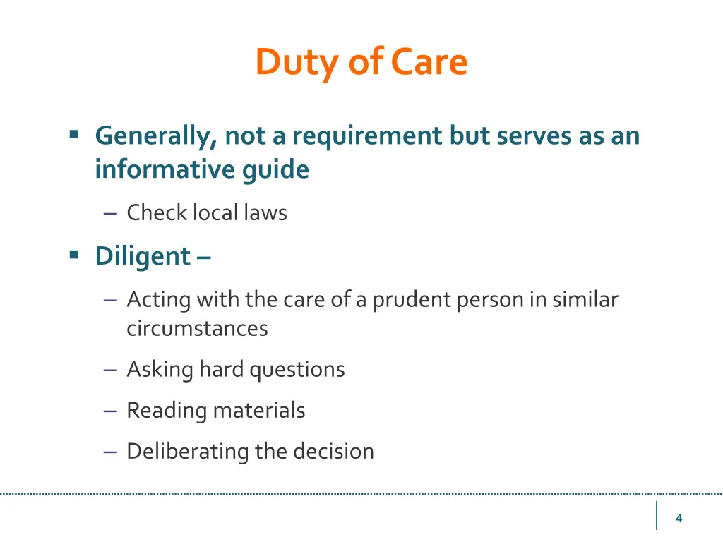 duty of care