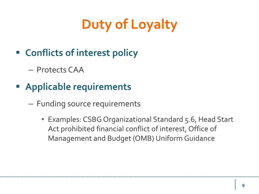 duty of loyalty 1