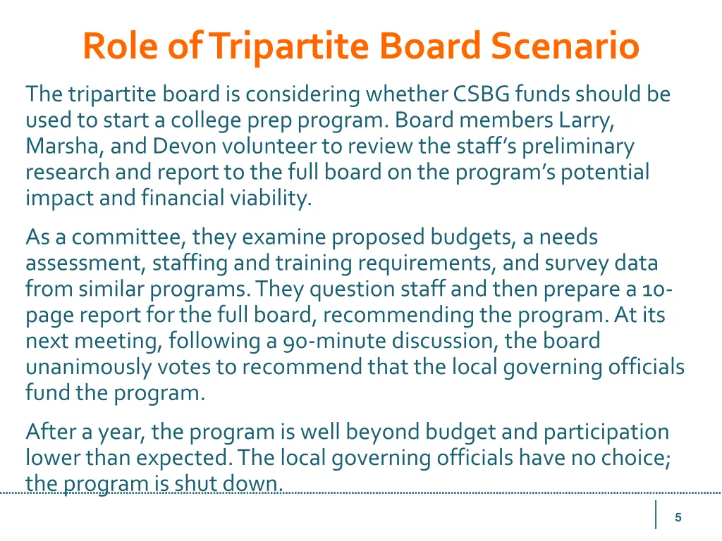 role of tripartite board scenario