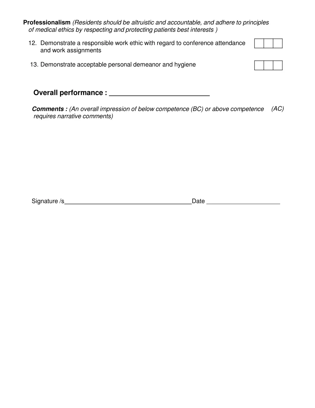 professionalism residents should be altruistic
