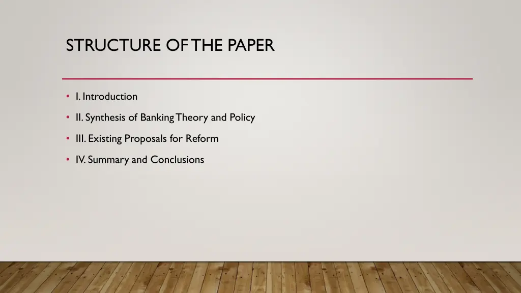 structure of the paper