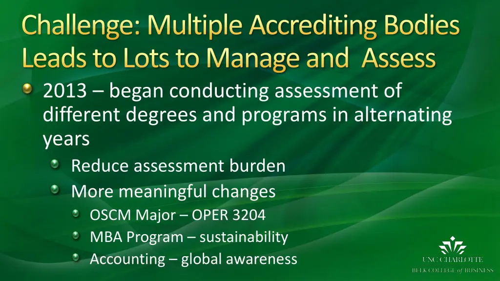 challenge multiple accrediting bodies leads 1