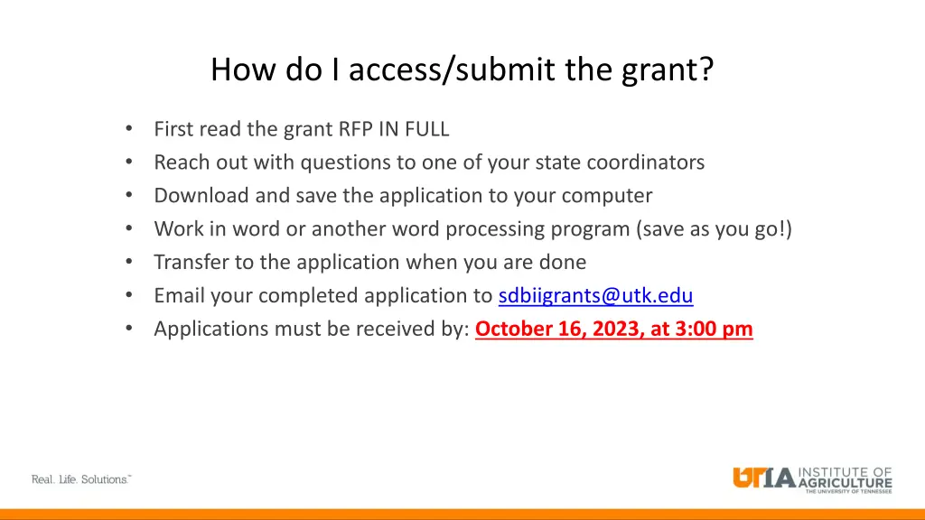 how do i access submit the grant