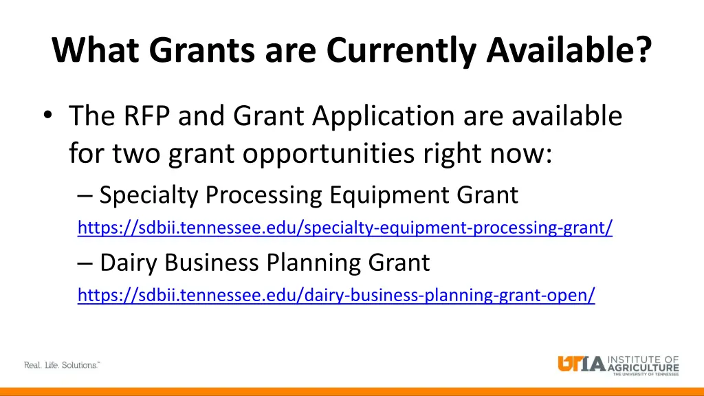 what grants are currently available