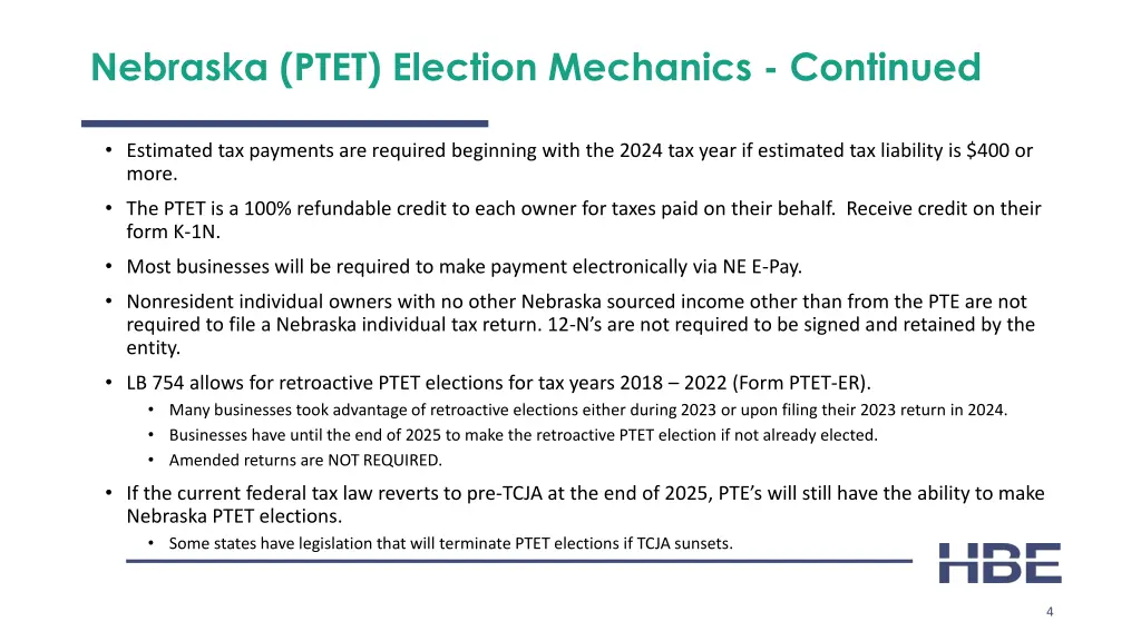 nebraska ptet election mechanics continued