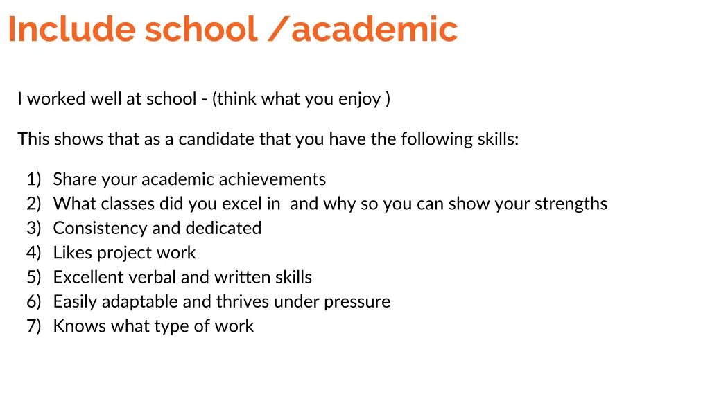 include school academic