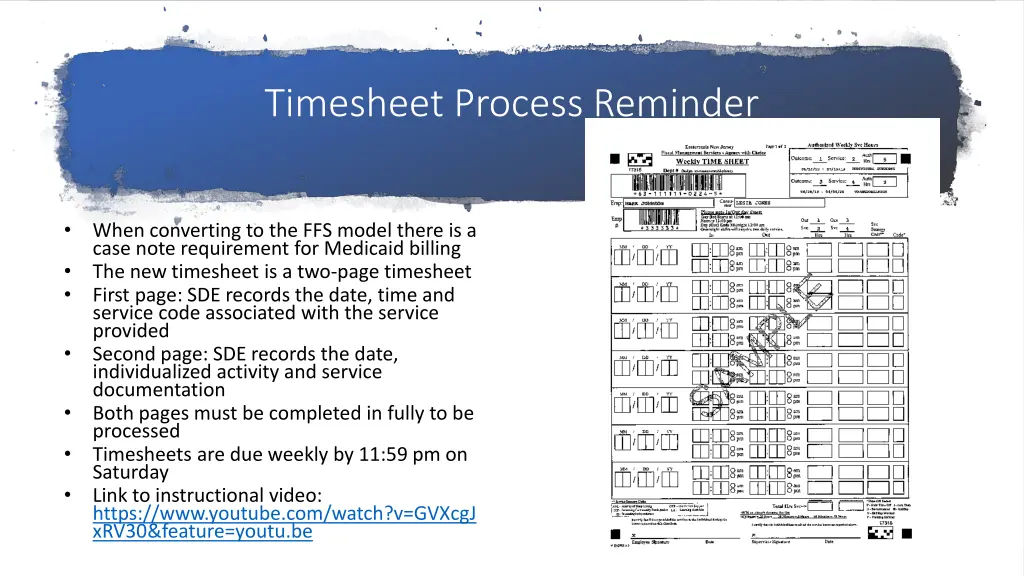 timesheet process reminder