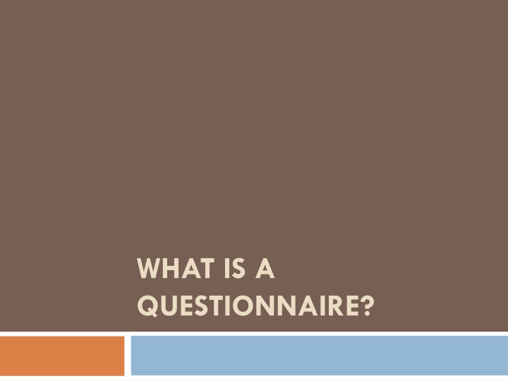 what is a questionnaire